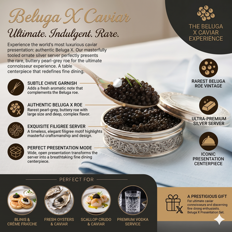 Beluga X Caviar Holiday Gift Set with Mother of Pearl spoon