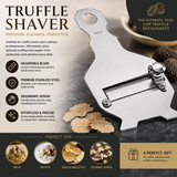 Stainless steel truffle shaver for slicing fresh truffles